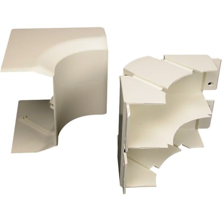 Legrand Internal Elbow Raceway, 40N2 Series, 4 in W, 2 in H, 4-1/2 in L, Ivory 40N2F17V