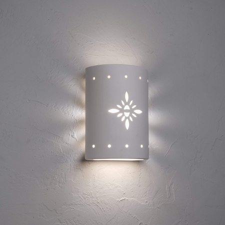 Luxury Lighting Asavva 10.5 in Tall Starburst Ceramic Outdoor Wall Light, Paintable White Bisque Finish, 2PK (2) 410-36-W-ud-7-17