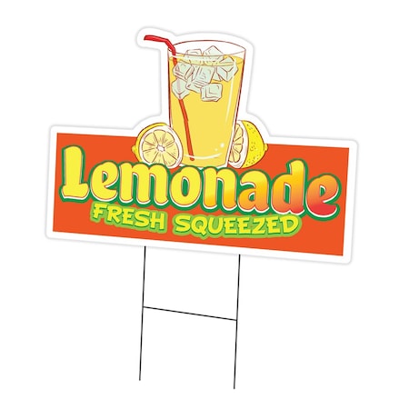 Signmission Lemonade Fresh Squeezed Die Cut Yard & Stake outdoor plastic window, 1824-Lemonade Fresh Squeezed C-DC-1824-Lemonade Fresh Squeezed19