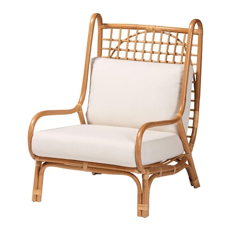 Bali & Pari Helina Bohemian Light Honey Rattan Accent Chair 250-13878-ZORO