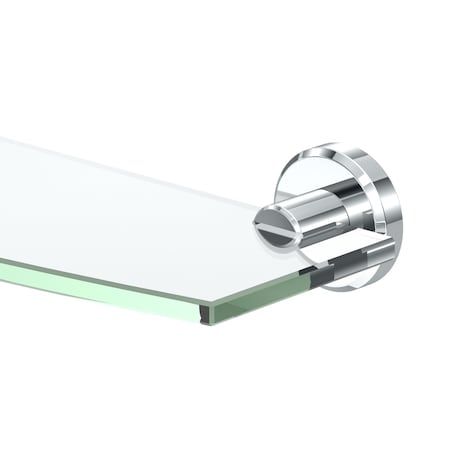 Gatco Locke Glass Shelf, Chrome 5456
