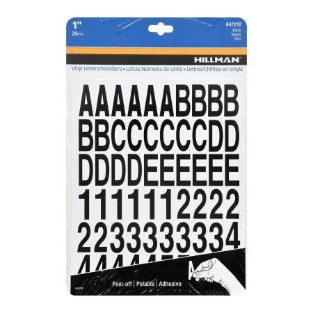 Hillman 1" Blk Numb/Letter Set 847212