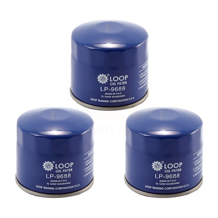 Loop Engine Oil Filter 3 Pack For Hyundai Kia Sonata Elantra Subaru Outback Optima Sorento N KLO-100044
