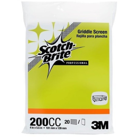 Scotch-Brite Professional Griddle Screen, 4 x 5.5, Gray, PK200 PK 200CC