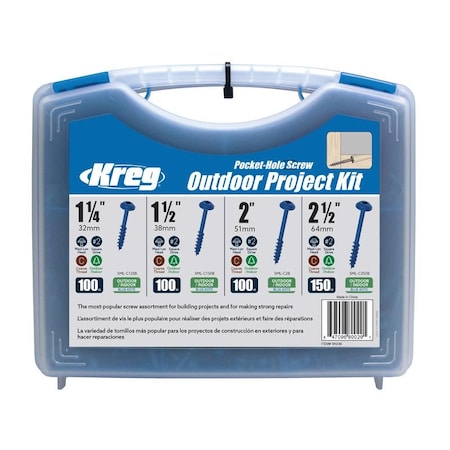 Kreg Square Ceramic Coarse Pocket-Hole Screw Kit 450 pk SK03B