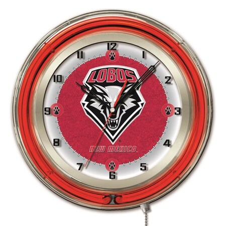 Holland Bar Stool Co University of New Mexico Double Neon 19" Clock Clk19NewMex