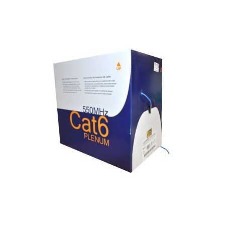 Wavenet Cat6-550 MHz, 4 Twisted Pairs, 23 AWG, Unshielded, Plenum Jacket, Blue 1000ft Box CAT6-550-PLEN-1000-BLUE