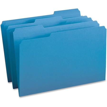 Business Source File Folder, Blue, Paperboard BSN99719