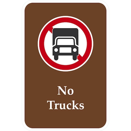 Lyle No Trucks (W/Graphic), 12x18, Diamond Grade, Brown G-3118-DG_12x18
