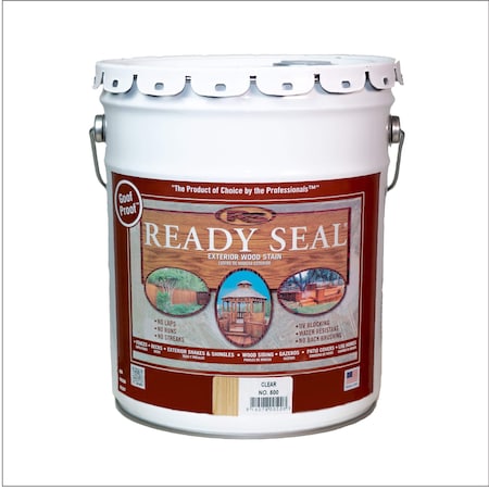 Ready Seal Exterior Wood Stain and Sealer, Clear, 5 Gallon 500