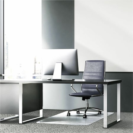 Floortex Glaciermat Heavy Duty Glass Chair Mat for Hard Floors & Carpets - 36" x 40" NCCMFLGL0012