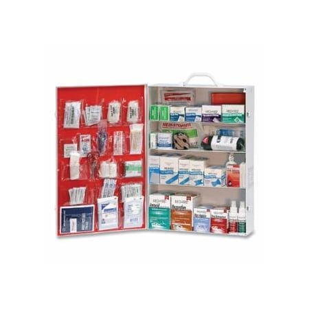 Medi-First First Aid Kit, Three-Shelf ANSI-B Food Service Cabinet, Metal 899-BMD745ANSI