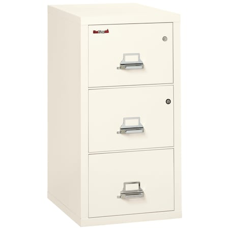 Fireking 3 Drawer, 1 Hr Fire Rated, Vertical, 31" Legal, Safe-In-A-File Ivory White 3-2131-CIWSF