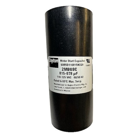 Dayton Motor Start Capacitor, Round 2MDU8