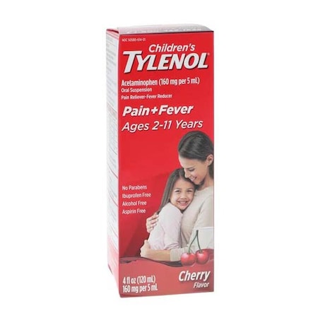 Tylenol Children's Pain Reliever, Liquid Suspension, 160mg/5mL, 4oz 00450123046