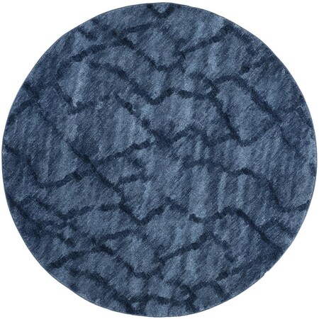Safavieh Retro Round RugsBlue & Dark Blue 8 x 8 ft. RET2144-6570-8R