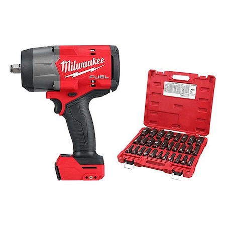 Milwaukee Tool Impact Wrench Kit, 18 V DC, Square 2967-20, 49-66-7016