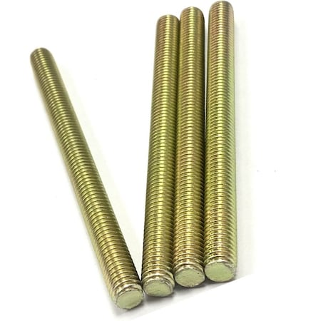 Zmg Fasteners Plus 1 1/8 - 12 X 36" FULLY THREADED STRAIGHT ROD SAE GR 8 J429 ZINC TRIVALENT YELLOW 2046026