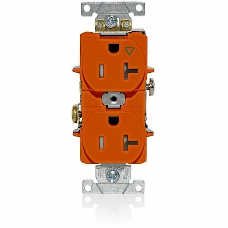 Leviton Receptacle Outlet, 20A, Orange, 125V T5362-IG