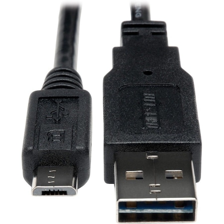 Tripp Lite UNIVERSAL REVERSIBLE USB 2.0 HI-SPEED CABLE REVERSIBLE A TO 5PIN MICRO B M/M 6 UR050-06N