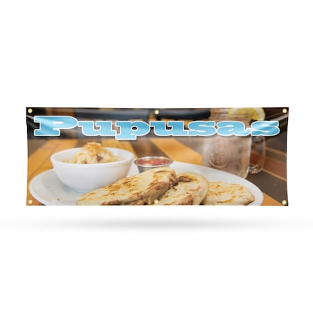 Signmission Pupusas, 24 Inch x 72 Inch, Vinyl Banner B-72-30825