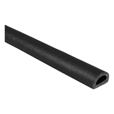 Trim Lok Inc D-Shaped Seal, Black, 500 ft L X110HT-500