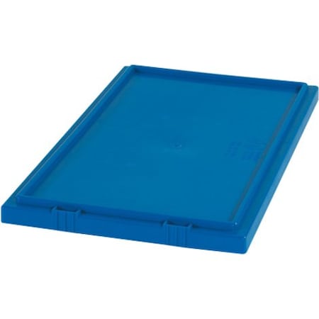 Partners Brand Blue Plastic Lid, Stack/Nest, 20 7/8x18 1/4", Blue, PK3, 3 PK BINS156