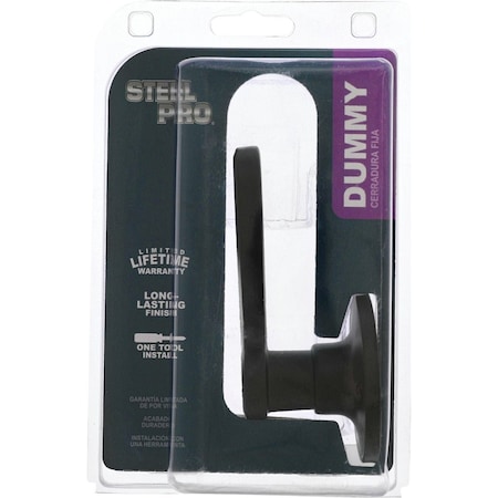 Steel Pro Matte Black Left Hand Dummy Door Lever L6X904LB
