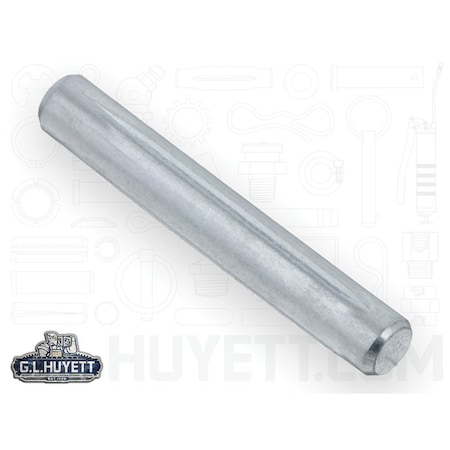 Huyett Type U Grooved Pin, Zinc Plated Low Carbon Steel, 0.188 in Dia x 0.185 in Small End Dia x 1.250 in L GP-0187-1250-U