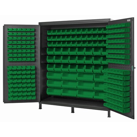 Quantum Storage Systems STORAGE CABINET W/136 GREEN BINS QSC-72-136GN