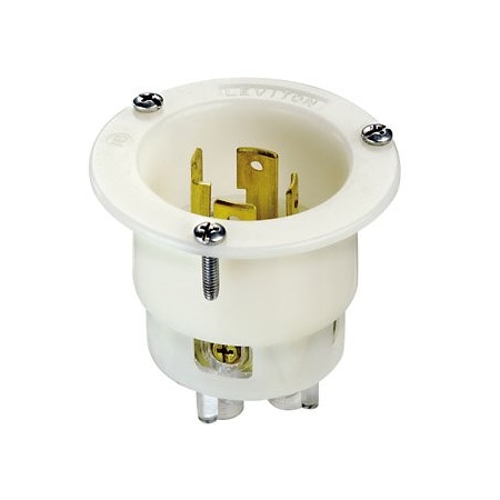 Leviton Industrial Grade Flanged Inlet 30 Amp, 250 Volt 3-Phase 2725