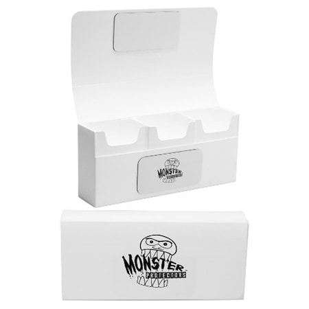 Monster Binders Deck Box-Triple Monster Matte, White MO2225