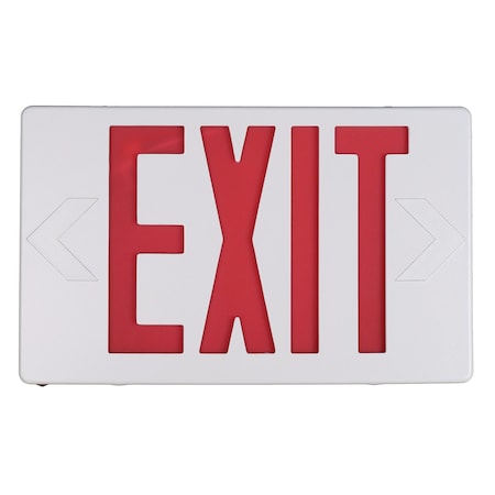 Honya Lighting LED Exit Sign 120&277V/ Ni-Cad 6-Volt Battery/White/ Red Face HY-EXS01RED