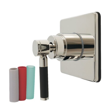 Kingston Brass Single-Handle Six-Way Diverter Valve with Square Trim Kit, Polished Nickel KS4046DKL