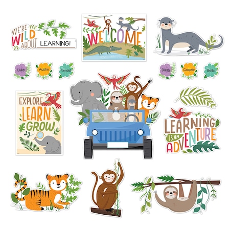 Creative Teaching Press Jungle Friends Bulletin Board, 48-Piece Set 10917