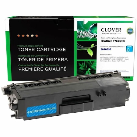 Clover Imaging Group Remanufactured Super High Yield Cyan Toner Cartridge for Brother TN339 201059P