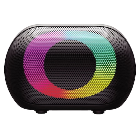 Sway Halo Led Ipx5 Splash Resistant Bluetooth Speaker 10w, Black SWAY-HALO-BLK
