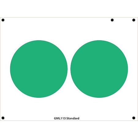 Accuform Gauge Marking Labels, 5" dia., Green, PK2 GML113GN