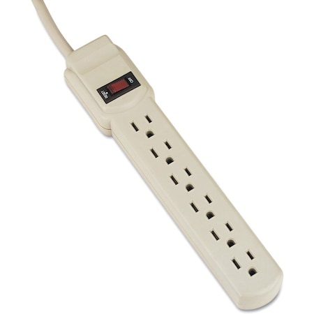 Innovera Power Strip, 6 Outlet(s) 4 ft., Ivory IVR73304