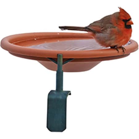 Audubon/Woodlink Audubon-woodlink Deck Mount Bird Bath - Red, 1 Qt. Cap 990997
