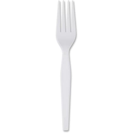 Dixie Plastic Cutlery, Heavyweight Fork, White, 1000PK FH217