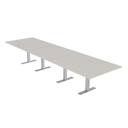 Skutchi Designs 16ft Rectangular Conference Table With Power | Harmony Series | 16 Person Meeting Room Table HAR-REC-48x192-T-K458-NA