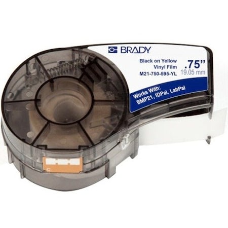 Brady Yellow All Weather Vinyl Labels for Brady M210 and M211, 0.75in M21-750-595-YL