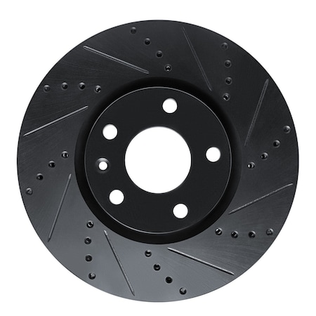 Dynamic Friction Co DFC Brake Rotor - Drilled and Slotted - Black 633-47050R