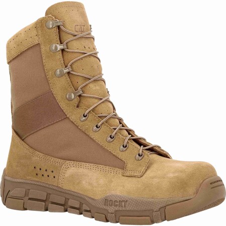 Rocky Protective Toe Military Boot, Leather Upper, Rubber Outsole, Coyote Brown, 7 M RKC140
