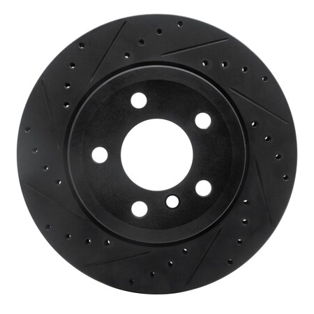 Dynamic Friction Co DFC Brake Rotor - Drilled and Slotted - Black 633-31143L