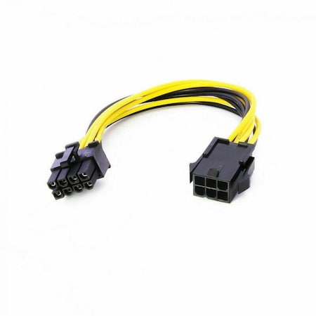 Sanoxy 6-pin to 8-pin PCI Express Power Converter Cable for GPU Video Card PCIE PCI-E SANOXY-CABLE64