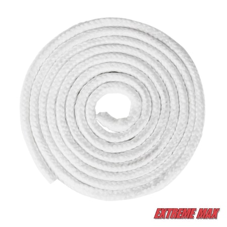 Extreme Max 3008.0448 Braided Cotton/Polyester Clothesline - 7/32" x 200', White 3008.0448