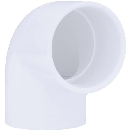 Charlotte Pipe And Foundry 2-1/2'' Slip x Slip Schedule 40 90 Deg. PVC Elbow, 1/4 Bend PVC 02300 1700HA