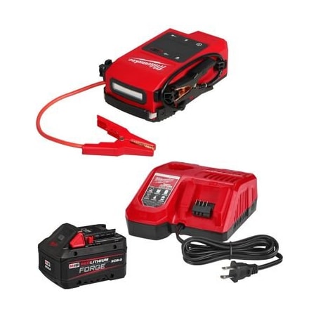 Milwaukee Hand Trucks M18 Hotshot Jump Starter & Redlithium XC 8.0 Starter Kit Bundle MKE-BDL-11510